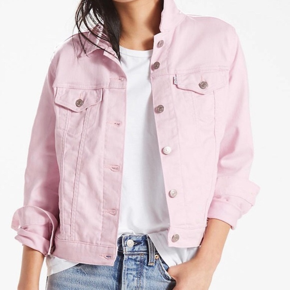 NWT pink levi denim jacket